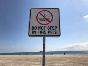 do not step in fire pits