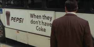 sign says pepsi when they don't have coke