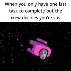 ejected into space among us cat meme