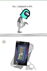 ew i stepped in shit among us maze task