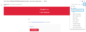 filter emails in gmail
