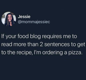 food blogs with long intros