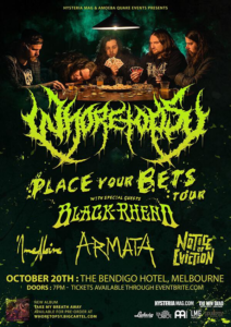 good use of band logos on gig poster