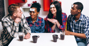 teenagers playing a game