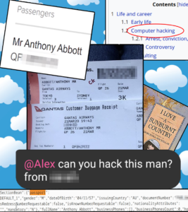 Images from Alex Hope's article on Prime Minister Tony Abbott's flight details