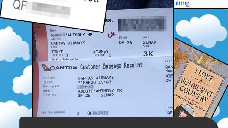 Images from Alex Hope's article on Prime Minister Tony Abbott's flight details