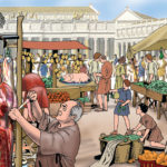 haggling at ancient roman market