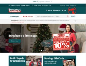 home page dec 2020 bunnings website