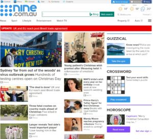 home page dec 2020 nine news