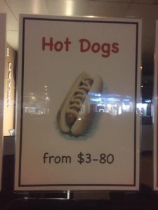 hot dogs from $3 to 80
