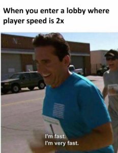 i'm fast i'm very fast meme among us michael scott