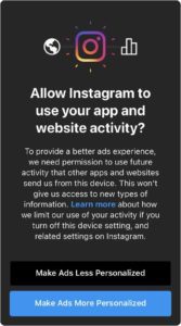 instagram dark patterns opt in
