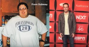 jared fogle subway before and after
