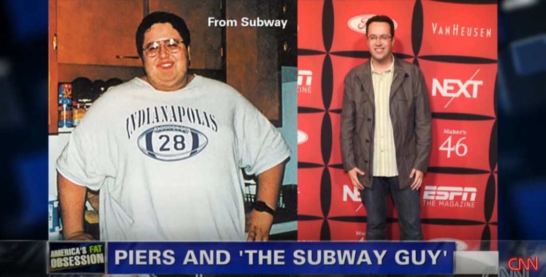 jared fogle subway before and after