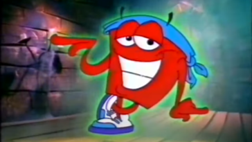 kfc red bucket head character mascot