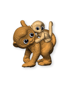 kinder surprise natoons monkey-family