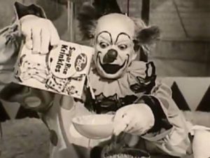 krinkles the clown sugar rice krinkles mascot 1956