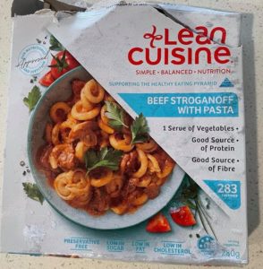 lean cuisine beef stroganoff with pasta