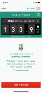 locking in petrol price 7-11 app