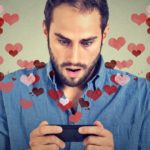 man using a dating app