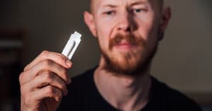 man with suppository