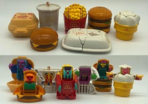the complete series 2 of mcdonalds changeables hamburger fries transforming happy meal toys
