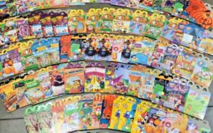 2000 Tony Hawk Box and Lot of 3 Finger Board Happy Meal Toys Unopened