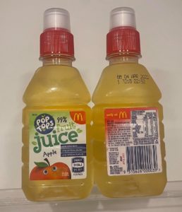 mcdonalds pop tops apple juice