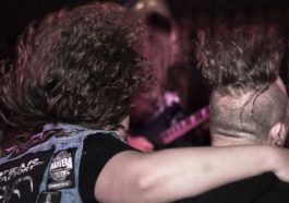 metal fans headbanging