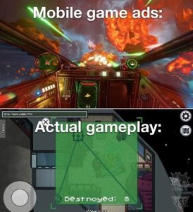 mobile game ads and actual gameplay