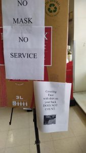 no mask no service liquor store