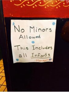 no minors allowed sign