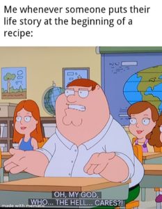 oh my god who the hell cares family guy