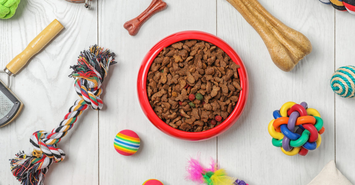 pet food and toys
