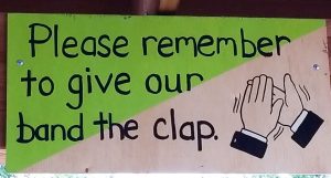 please remember to give our band the clap