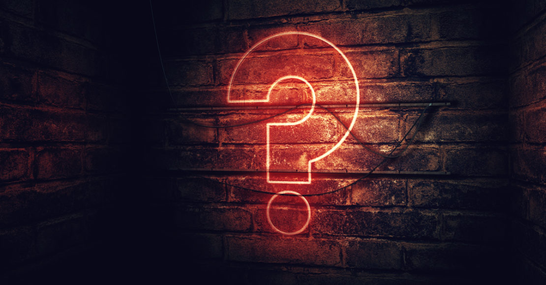 question mark in the dark