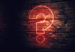 question mark in the dark