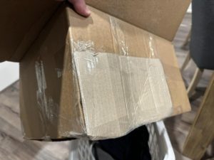 repaired cardboard box