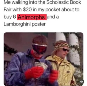 scholastic book fair animorphs meme