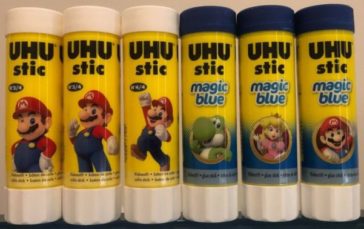 Uhu Stick 8.2g Made Germany Colla Stick UHU Mario Kart Collector - 8 Bastoncini 8.2g | Senza Solventi, Made In Germany UHU Collezione Mario Kart - 8