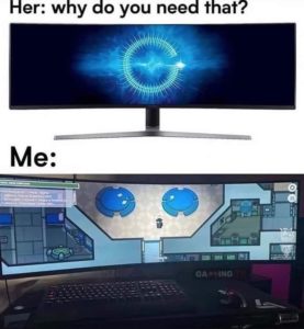 super wide monitor for among us