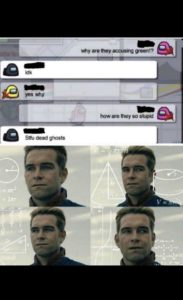 the boys homelander among us meme