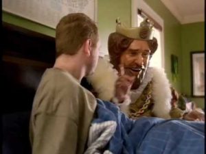 the burger king mascot commercial 2003 bed