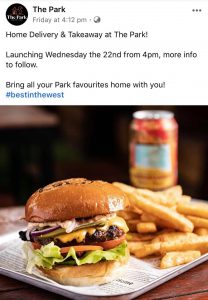 the park hotel werribee food delivery