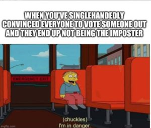 the simpsons ralph i'm in danger among us meme