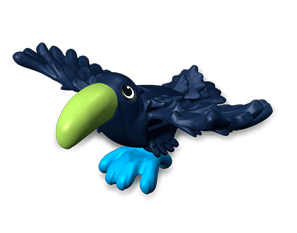 toucan green kinder surprise natoons south american toy