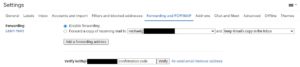 verify email forwarding in gmail