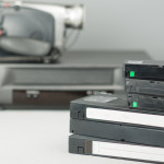 vhs tapes vcr and video camera