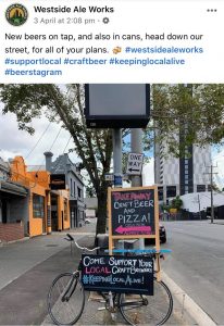 westside aleworks craft beer and pizza covid-19