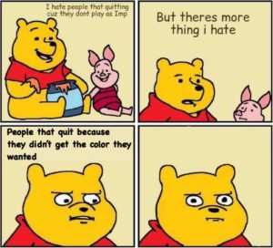 winnie the pooh among us meme colours